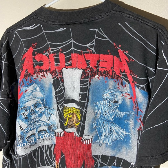 Vintage 1992 Metallica Damage Inc. Pushead Design All Over Print AOP Shirt - Picture 4 of 8